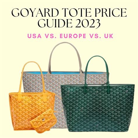 goyard london price 2018|goyard tote price predictions.